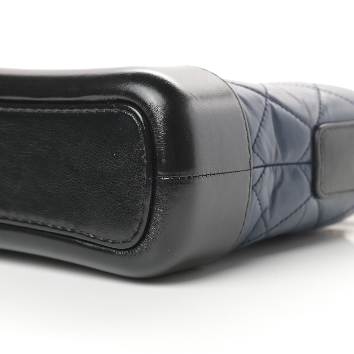 Chanel Aged Calfskin Quilted Small Gabrielle Hobo Navy Black 10 of 13