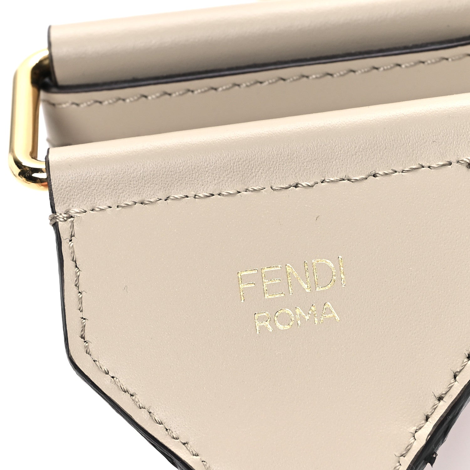 Fendi Jacquard Ribbon Vitello King FF Bi-Color Intreccio Adjustable Strap You Corda Rosa 3 of 4