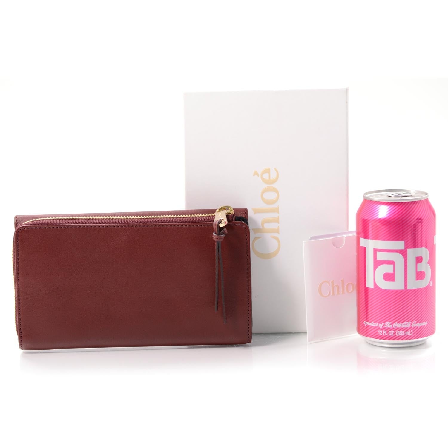 Chloe Leather Envelope Wallet Burgundy 2 of 8