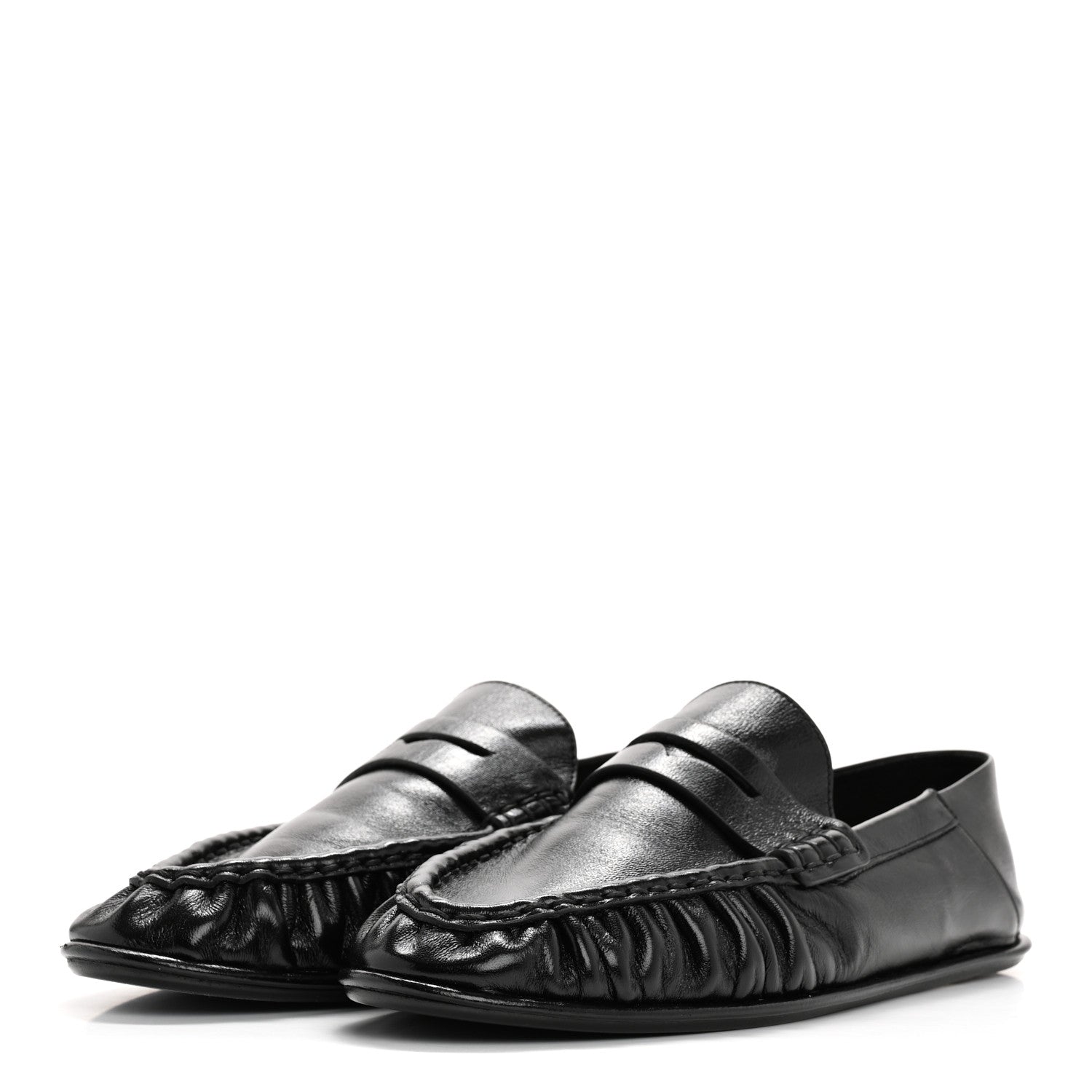 Saint Laurent Calfskin Le Loafer Foldable Mens Penny Slippers 40 Black 4 of 10