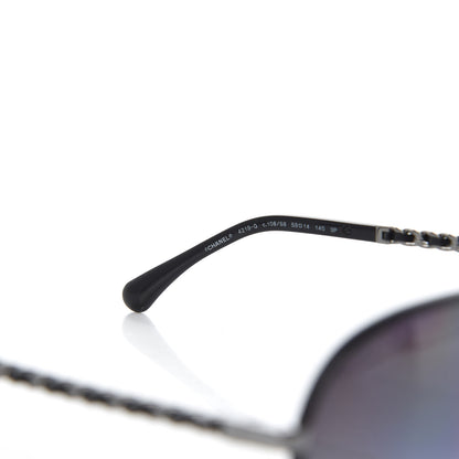 Chanel Polarized Pilot Winter Sunglasses 4219-Q Black 6 of 8