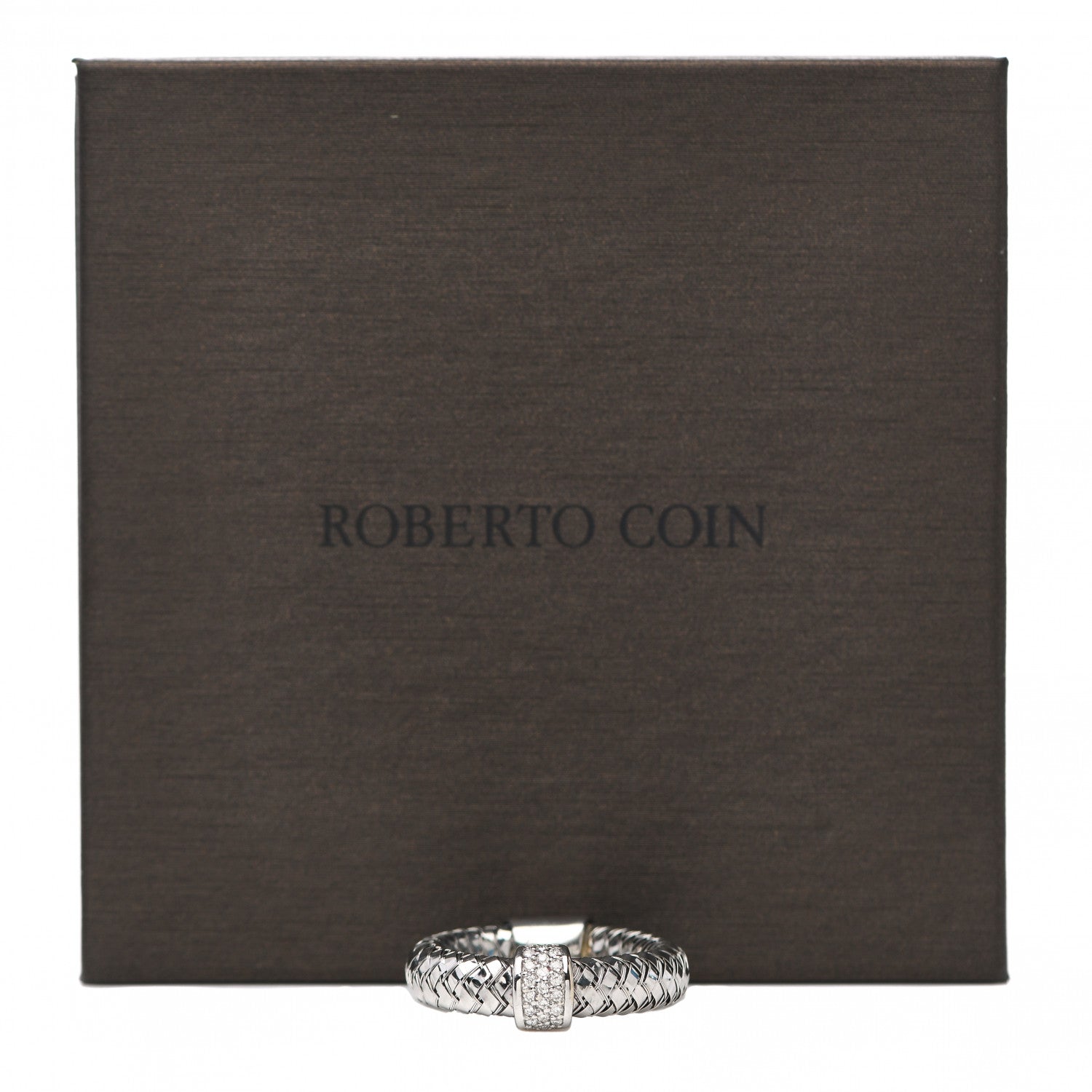 Roberto Coin 18K White Gold Diamond Primavera Ring 54 6.75 5 of 5