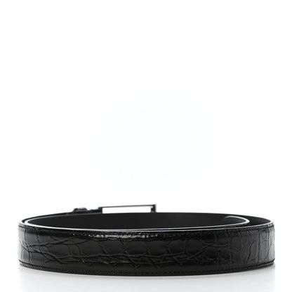 Gucci Crocodile 30mm Belt 95 38 Black 2 of 5