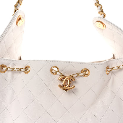 Chanel Caviar Quilted Small Chanel 25 Handbag White 7 of 9