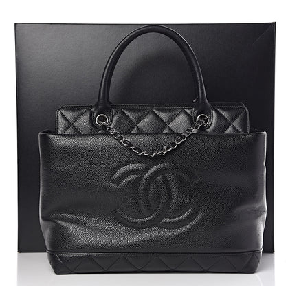 Chanel Soft Caviar CC Medium Top Handle Tote Black 14 of 14