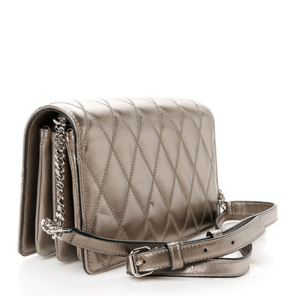 Saint Laurent Metallic Lambskin Diamond Quilted Monogram Angie Chain Bag Pimbo 3 of 11