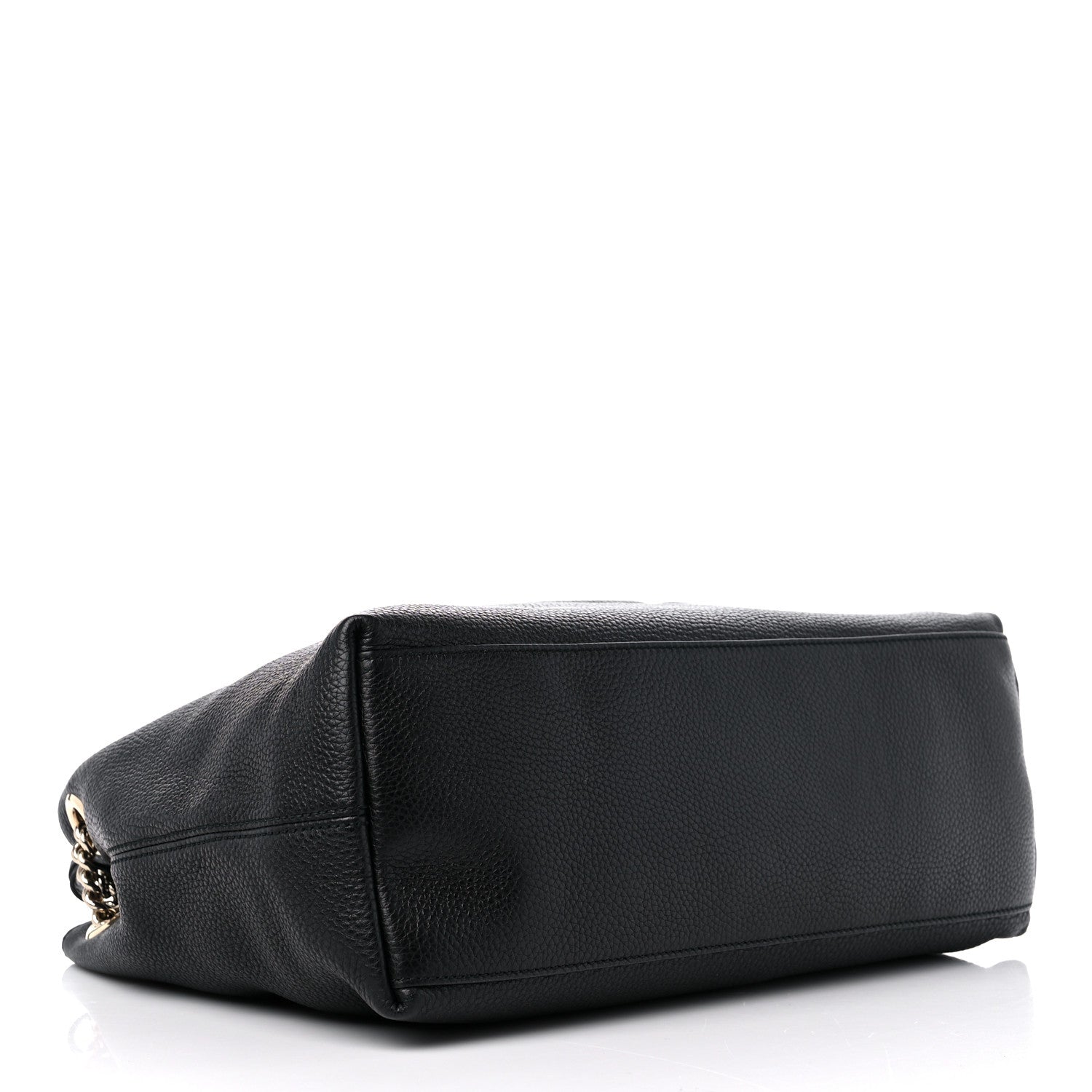 Gucci Pebbled Calfskin Medium Soho Chain Shoulder Bag Black 4 of 9