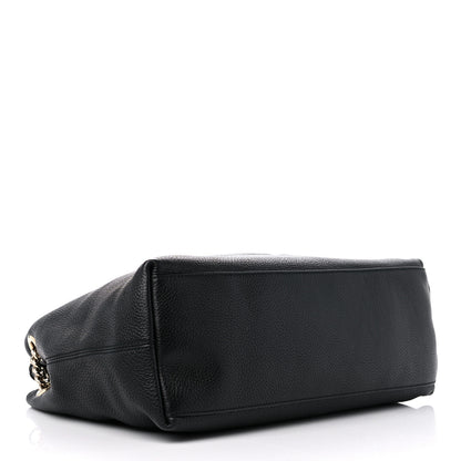 Gucci Pebbled Calfskin Medium Soho Chain Shoulder Bag Black 4 of 9