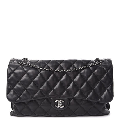 Chanel Lambskin Quilted Maxi 3 Flap Black 1 of 7
