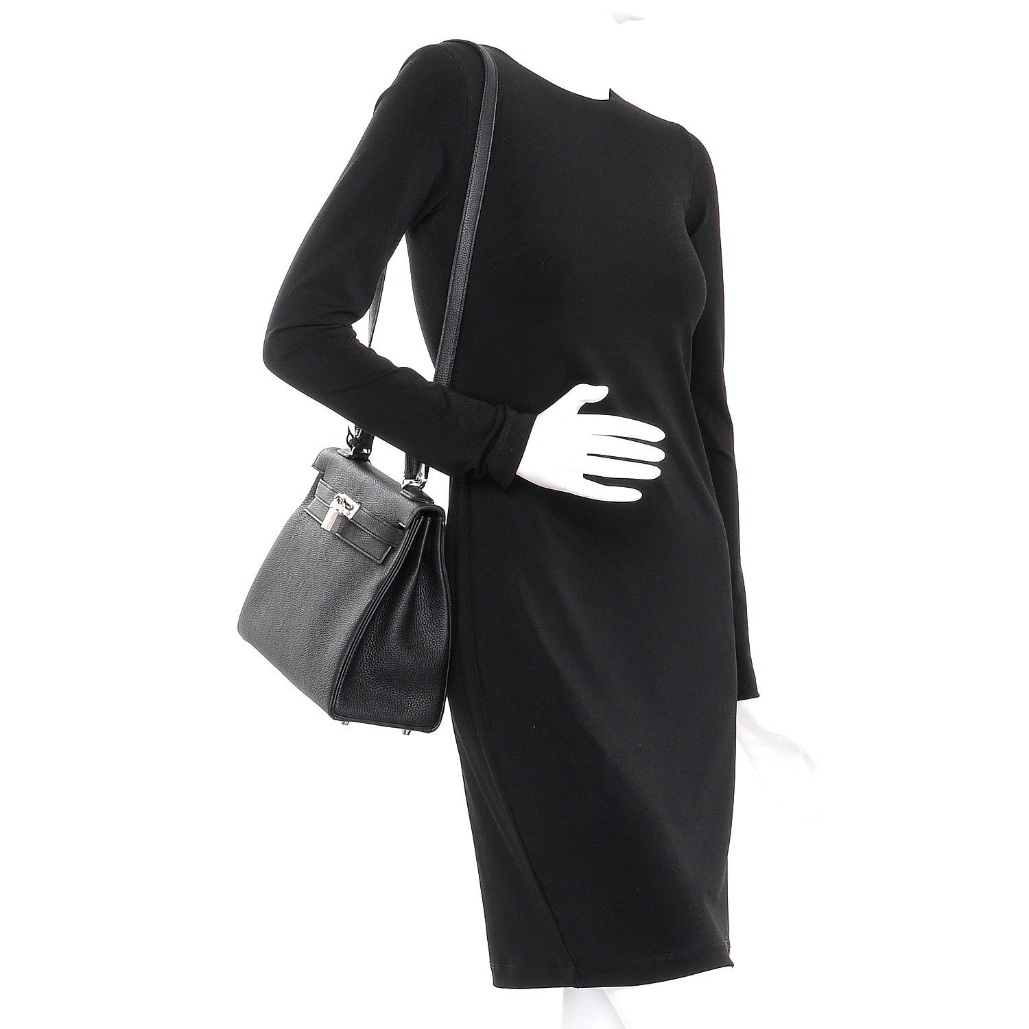 Hermes Togo Kelly Retourne 28 Black 2 of 33