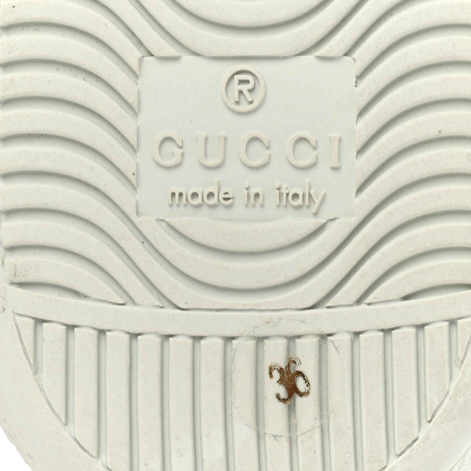 Gucci Calfskin Stripe Womens New Ace Sneakers 36 New Mystic White Ecru Red Flame 7 of 11