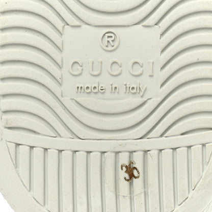 Gucci Calfskin Stripe Womens New Ace Sneakers 36 New Mystic White Ecru Red Flame 7 of 11