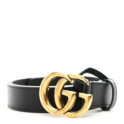 Gucci Calfskin Double G 30mm Belt 90 36 Black 1 of 6