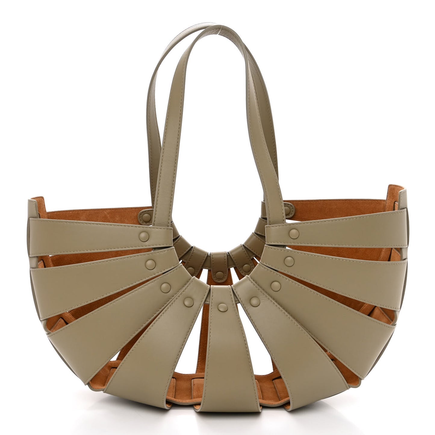 French Calfskin Shell Bag Taupe