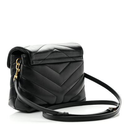 Saint Laurent Calfskin Y Quilted Monogram Toy Loulou Crossbody Bag Black 3 of 15