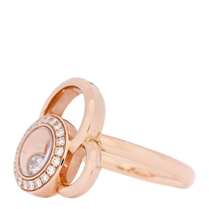Chopard 18K Rose Gold Diamond Happy Bubbles Ring 54 6.75 3 of 7