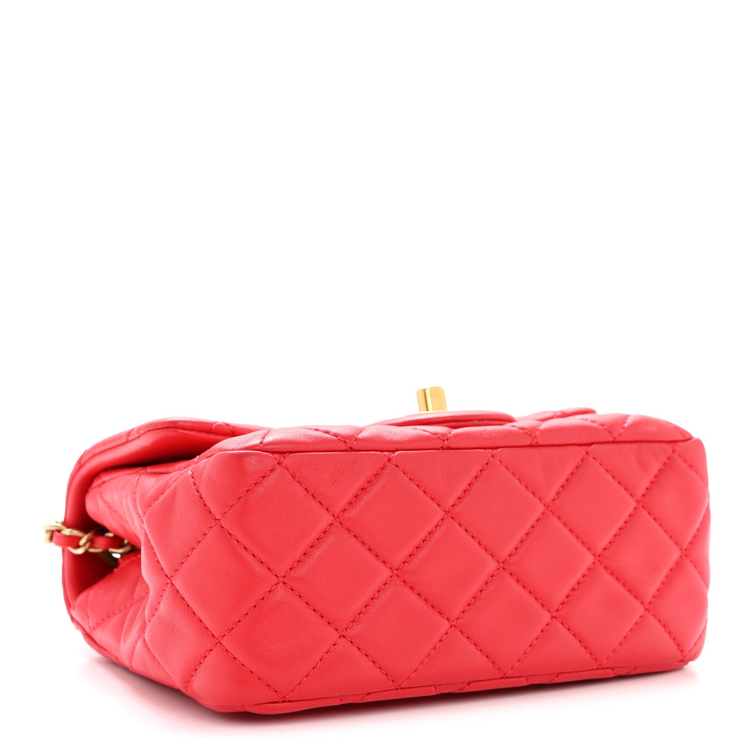 Chanel Lambskin Quilted Mini Pearl Crush Flap Red 4 of 11