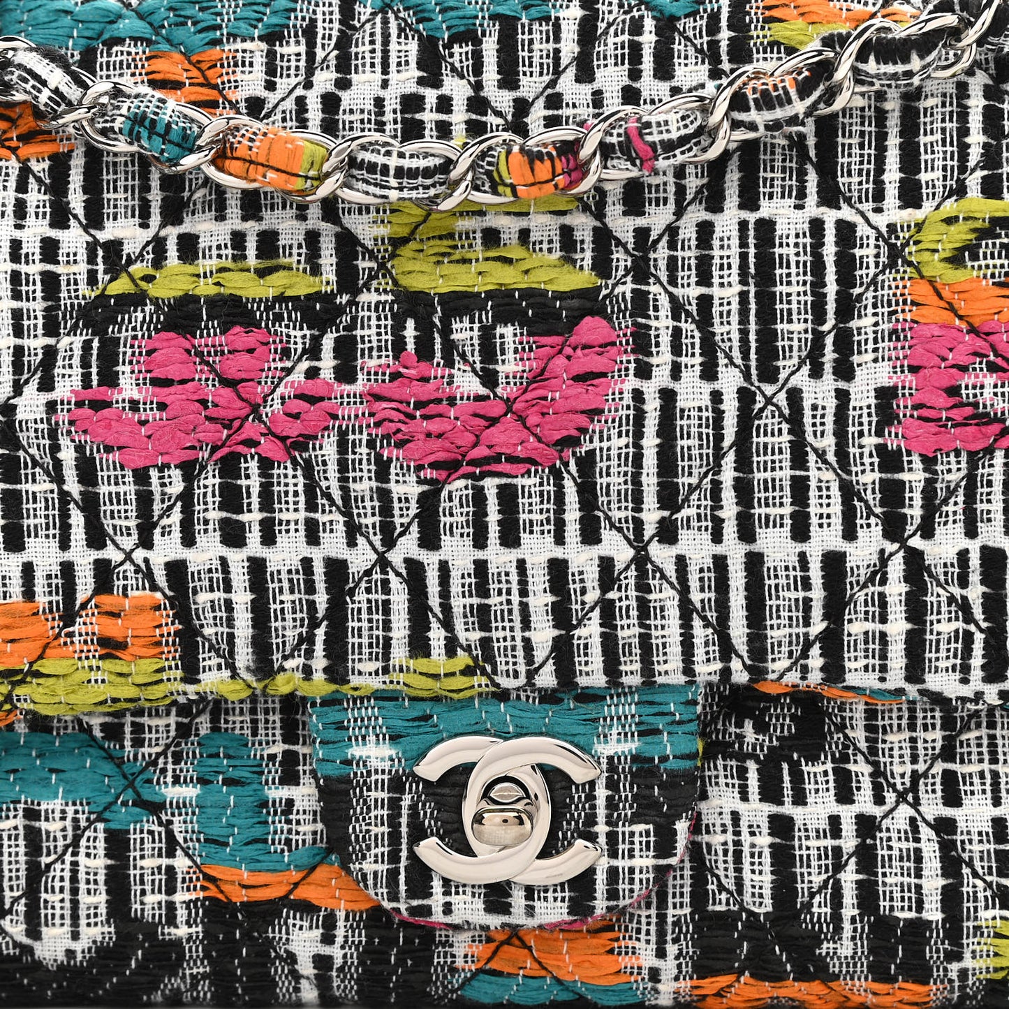 Fantasy Tweed Quilted Easy Flap Multicolor