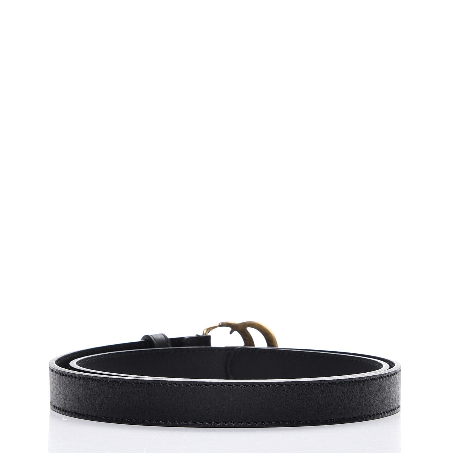 Gucci Calfskin Double G 20mm Belt 85 34 Black 3 of 7