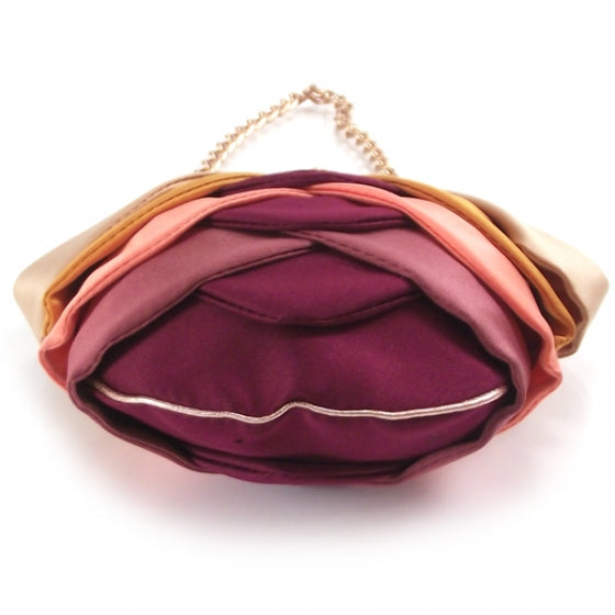 Fendi Satin Beetle Pochette Coin Purse Burgundy 4 of 10