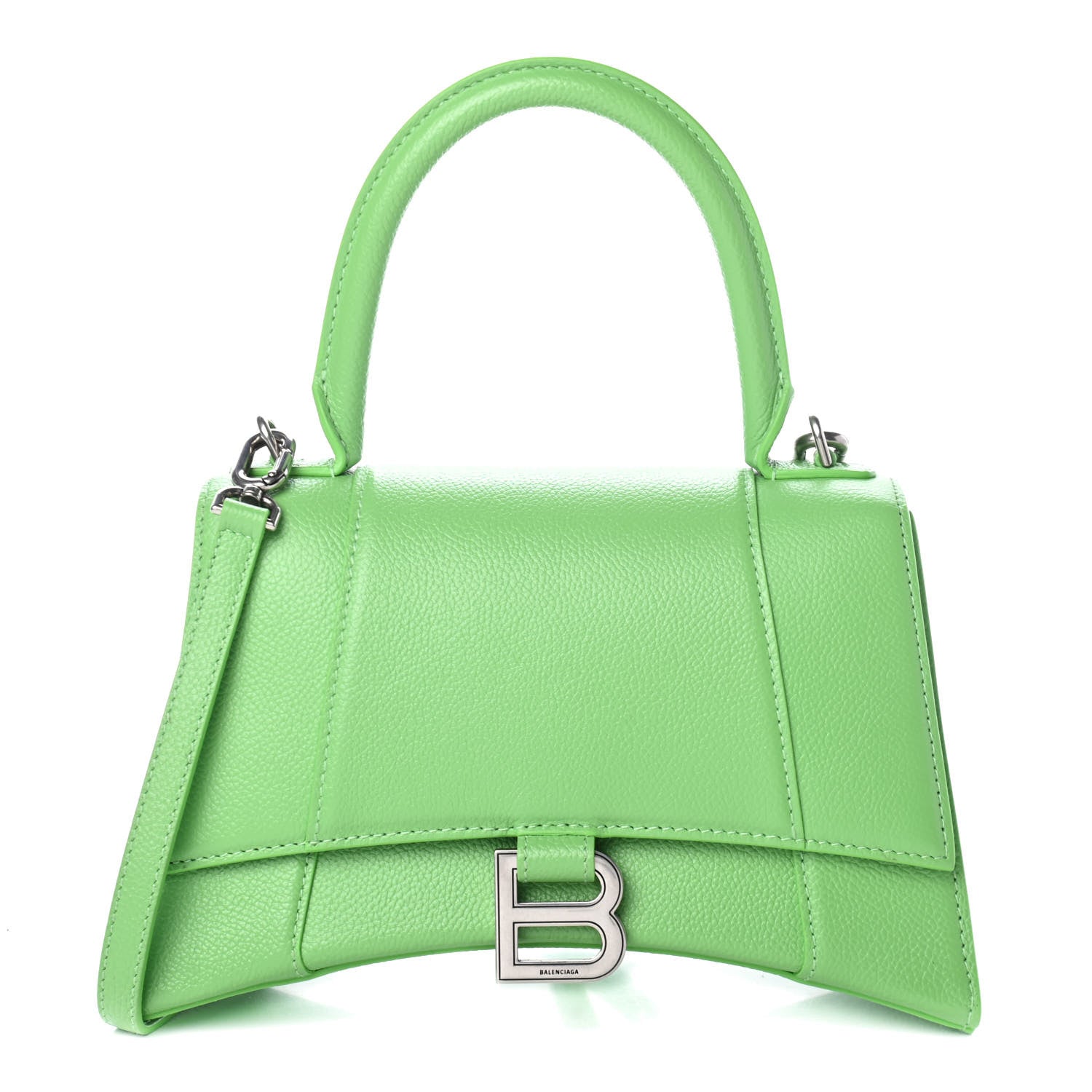 Balenciaga Grained Calfskin Small Hourglass Top Handle Bag Light Green 1 of 4