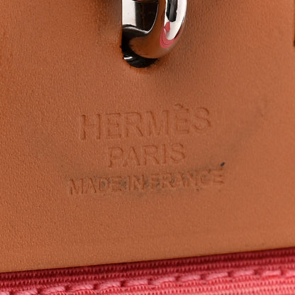 Hermes Vache Hunter Toile Herbag Zip 31 PM Rose Azalee Natural 9 of 17
