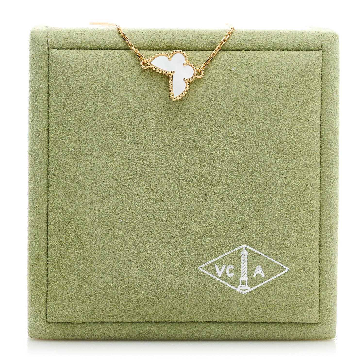 Van Cleef & Arpels 18K Yellow Gold Mother of Pearl Sweet Alhambra Butterfly Bracelet 5 of 5