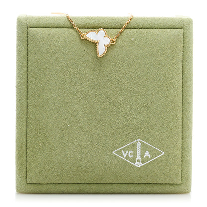 Van Cleef & Arpels 18K Yellow Gold Mother of Pearl Sweet Alhambra Butterfly Bracelet 5 of 5