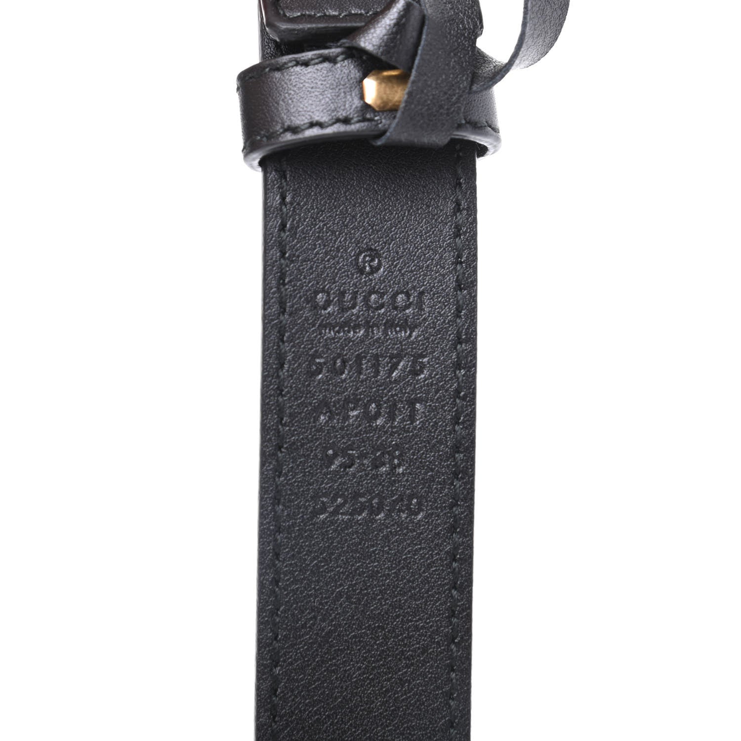 Gucci Calfskin Crystal Double G 30mm Belt 95 38 Black 3 of 5
