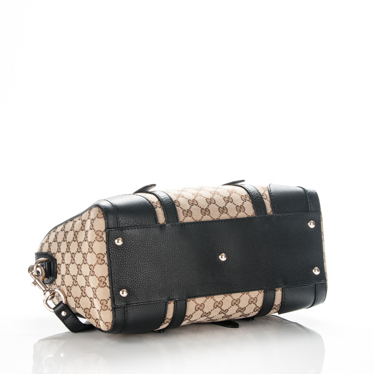 Gucci Monogram Cellarius Calfskin Large Boston Beige Ebony Black 4 of 8