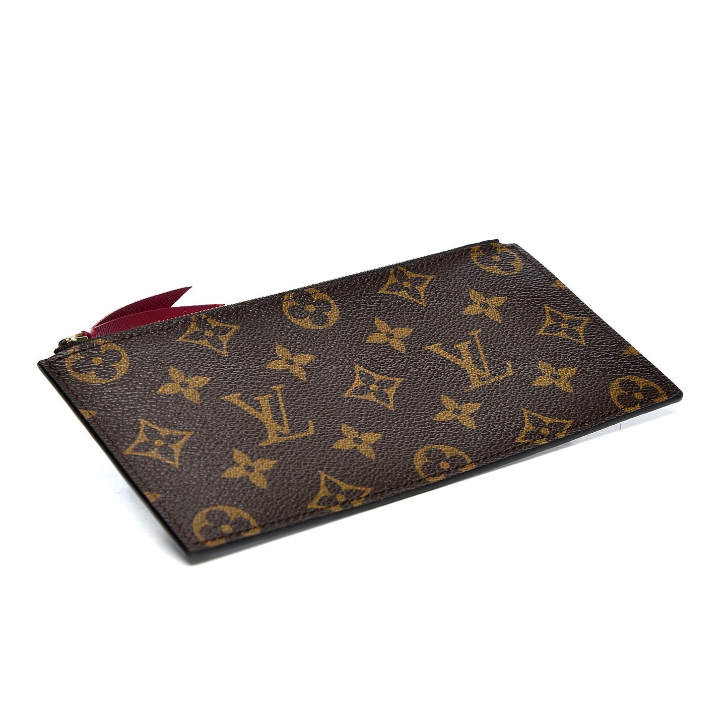 Monogram Felicie Chain Wallet Zippered Insert Fuchsia