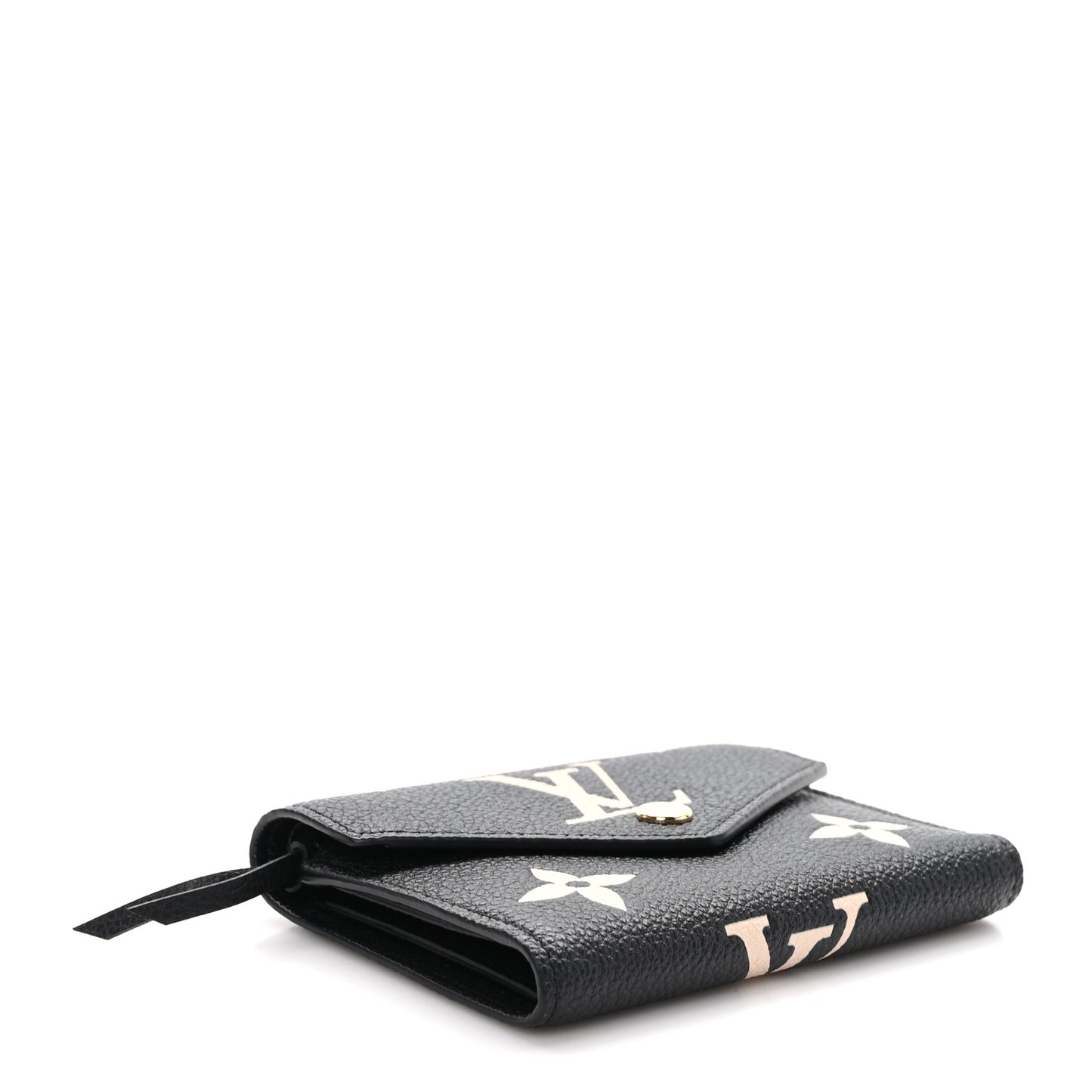 LOUIS VUITTON Empreinte Monogram Giant Victorine Wallet Black Beige