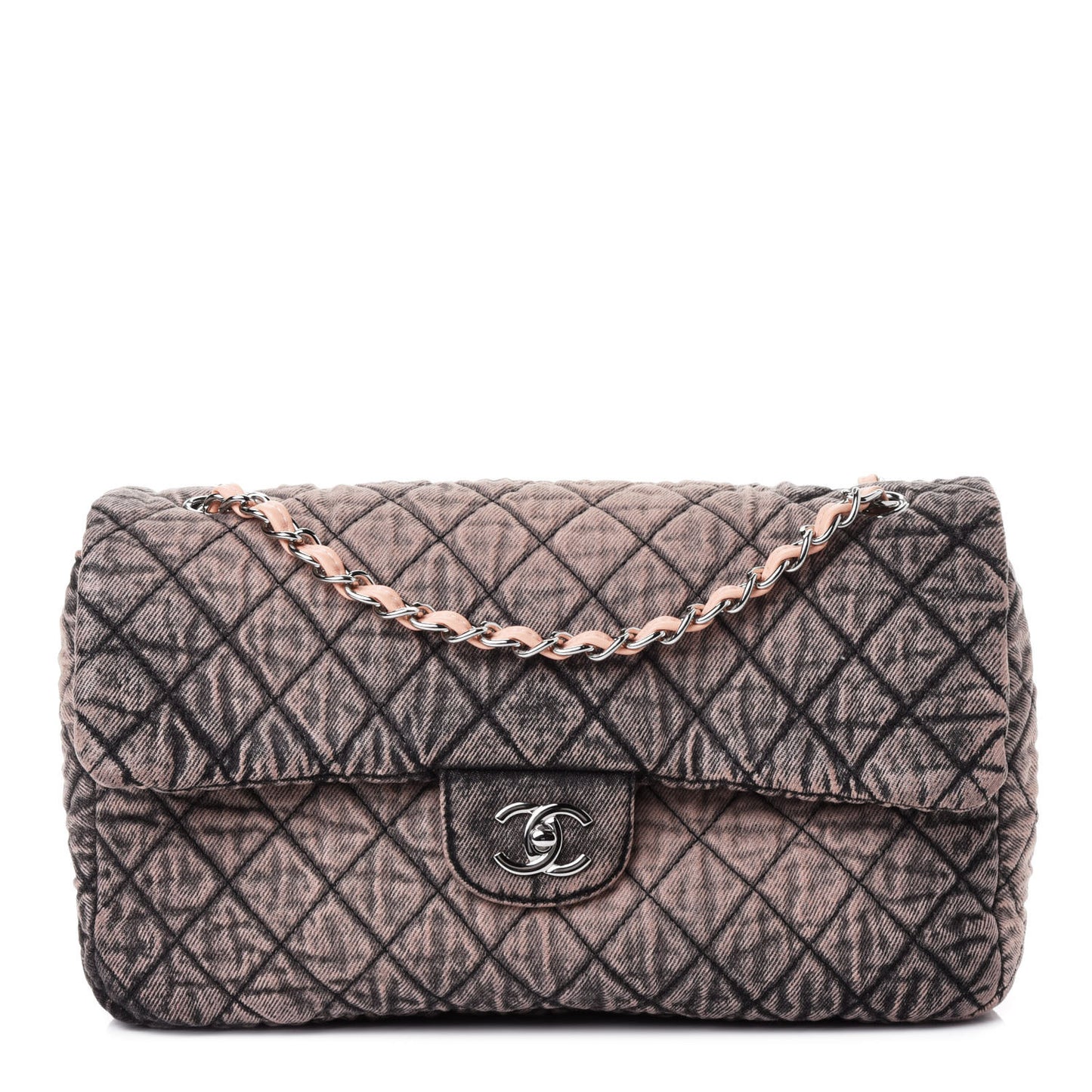 Denim Quilted Denimpression Flap Rose Clair