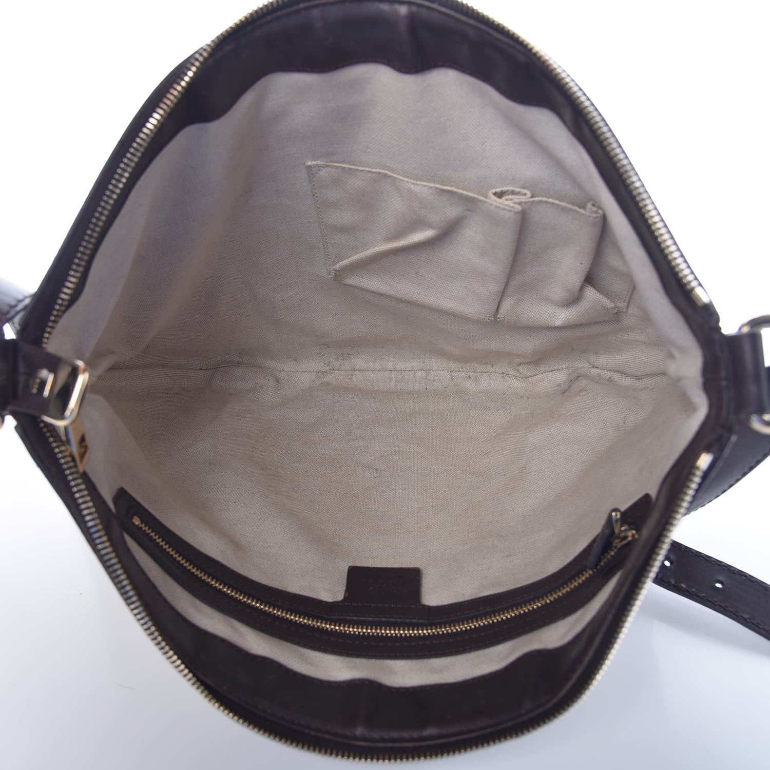 Gucci Monogram Vintage Web Medium Half Moon Hobo Dark Brown 4 of 8