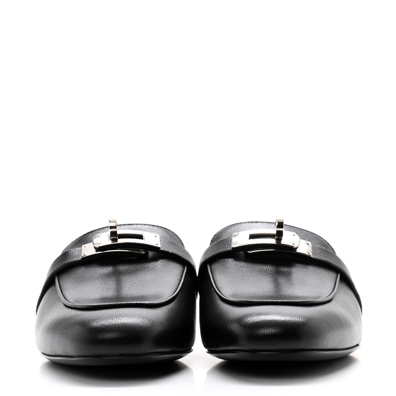 Hermes Goatskin Oz Mules 35 Black 2 of 9