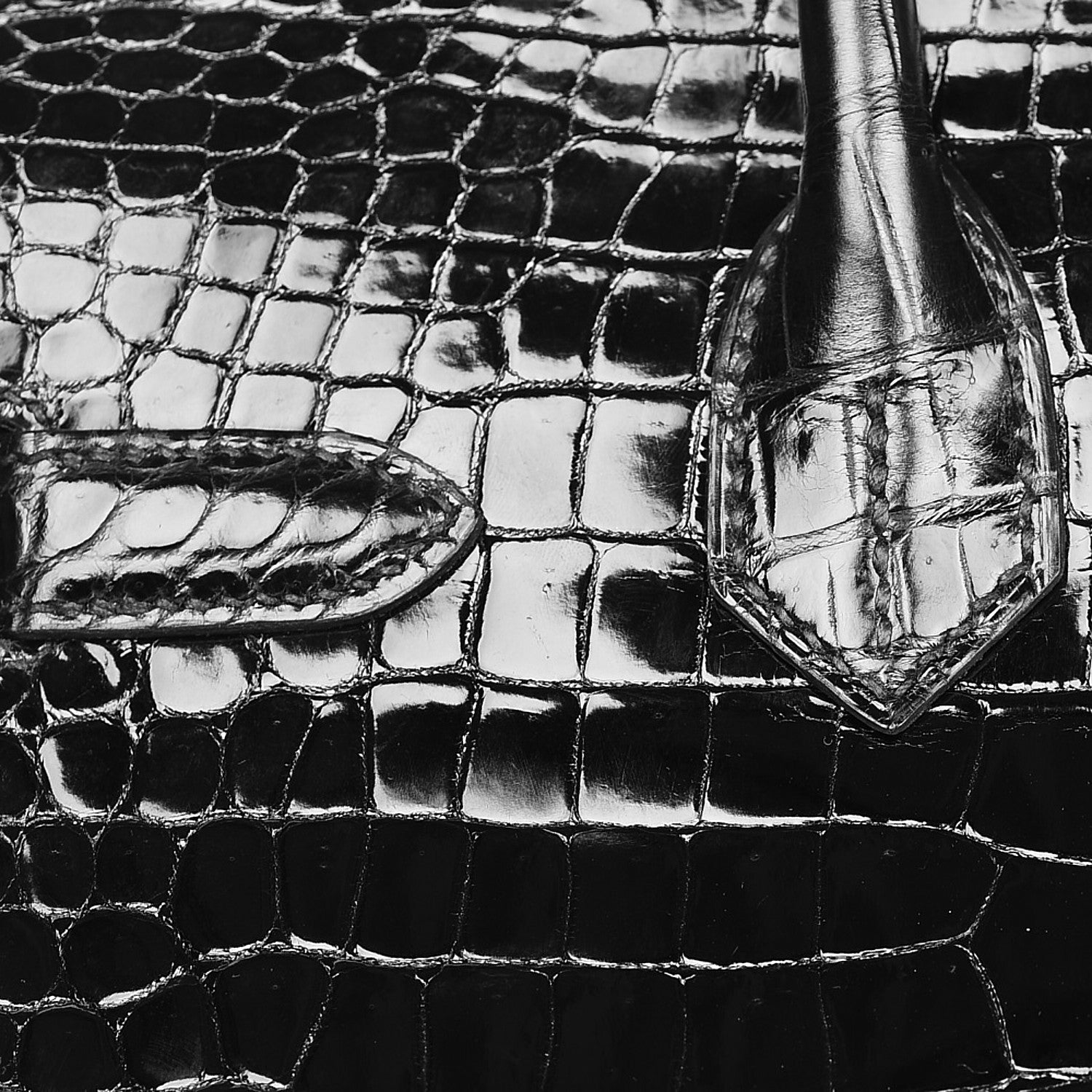 Hermes Shiny Porosus Crocodile Birkin 30 Black 38 of 38