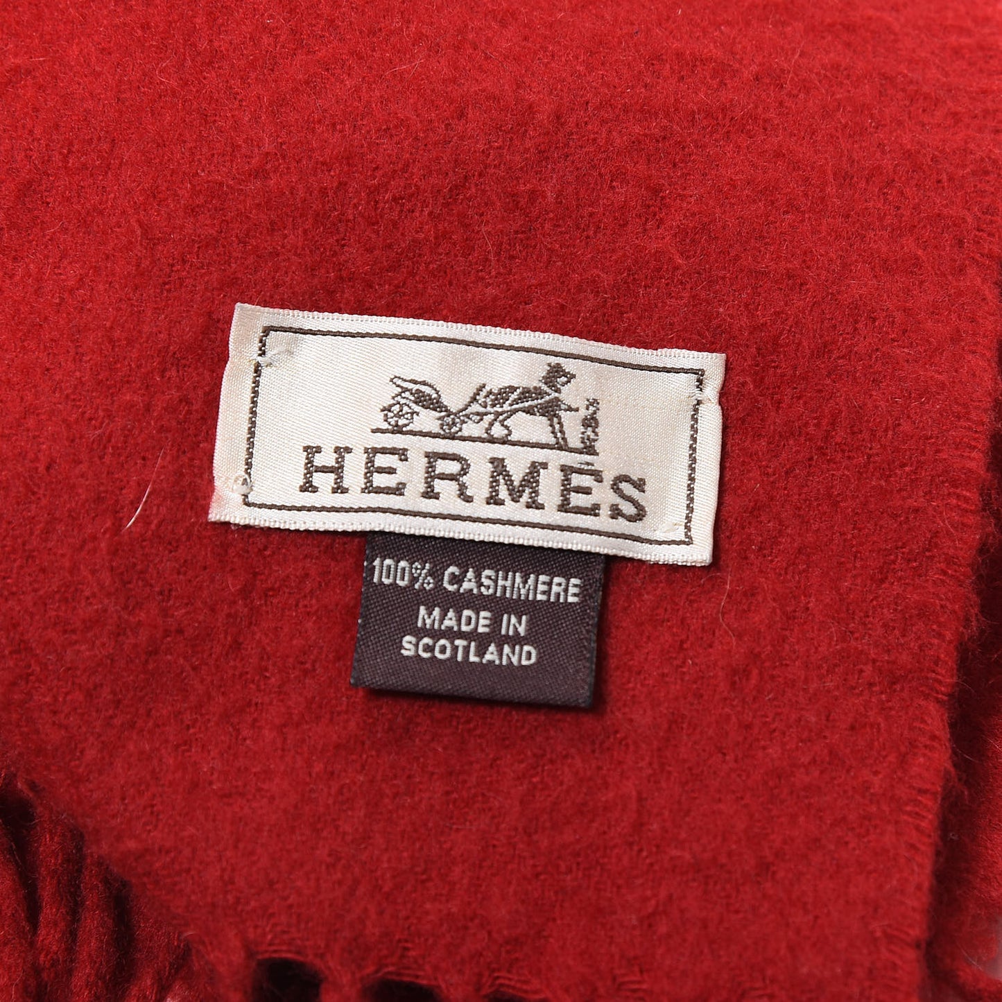 Cashmere Fringe Scarf Red