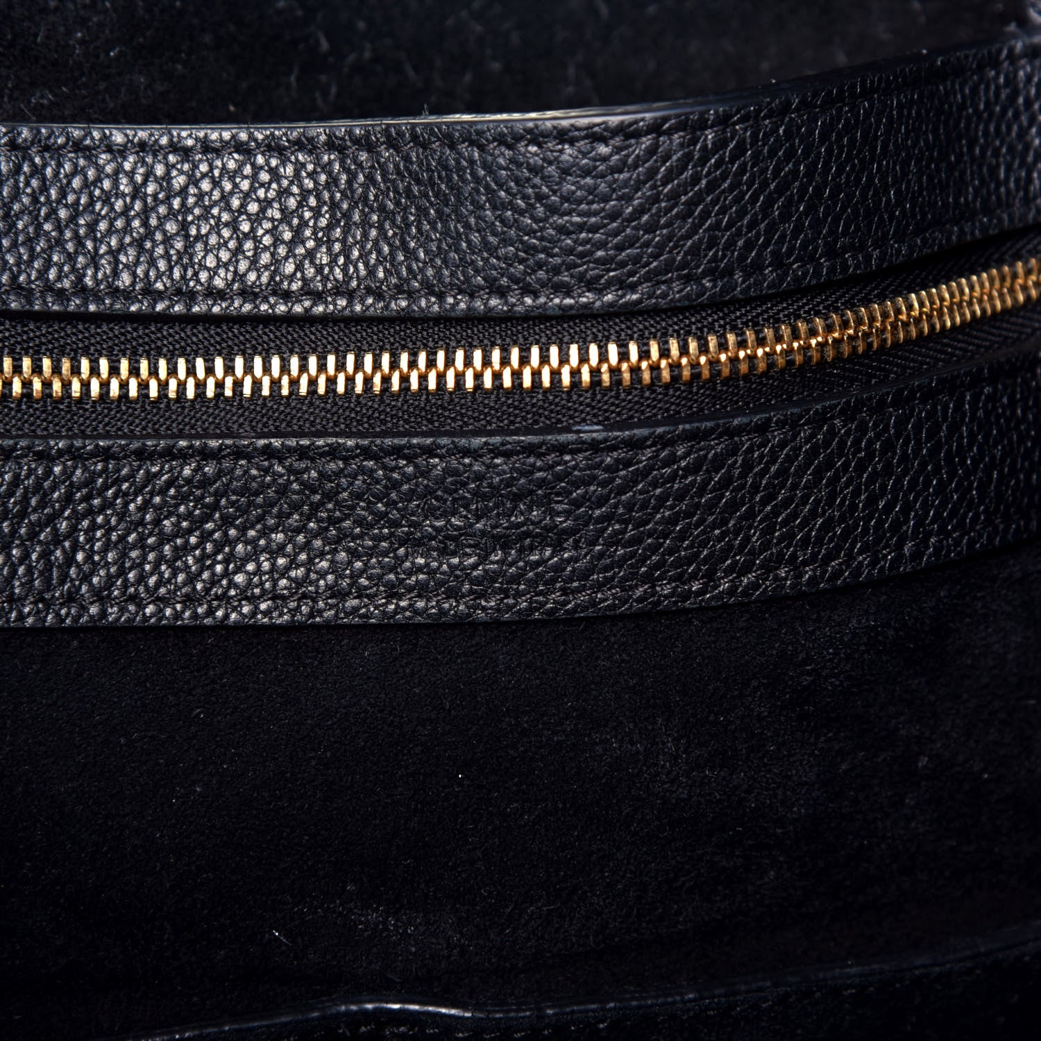 Celine Soft Grained Calfskin Medium Belt Cabas Phantom Black 6 of 9