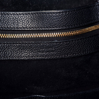Celine Soft Grained Calfskin Medium Belt Cabas Phantom Black 6 of 9