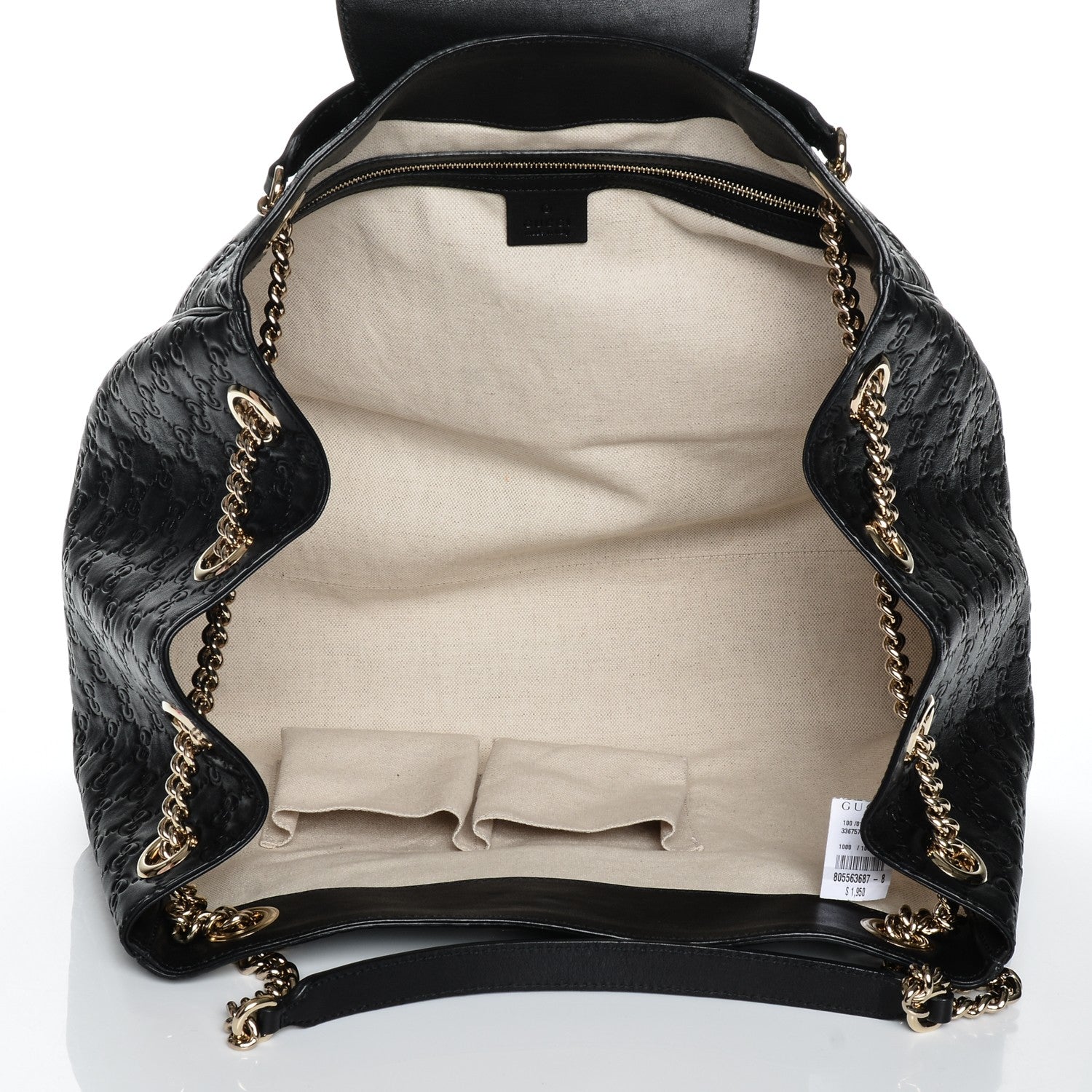 Gucci Guccissima Medium Emily Shoulder Bag Black 5 of 7