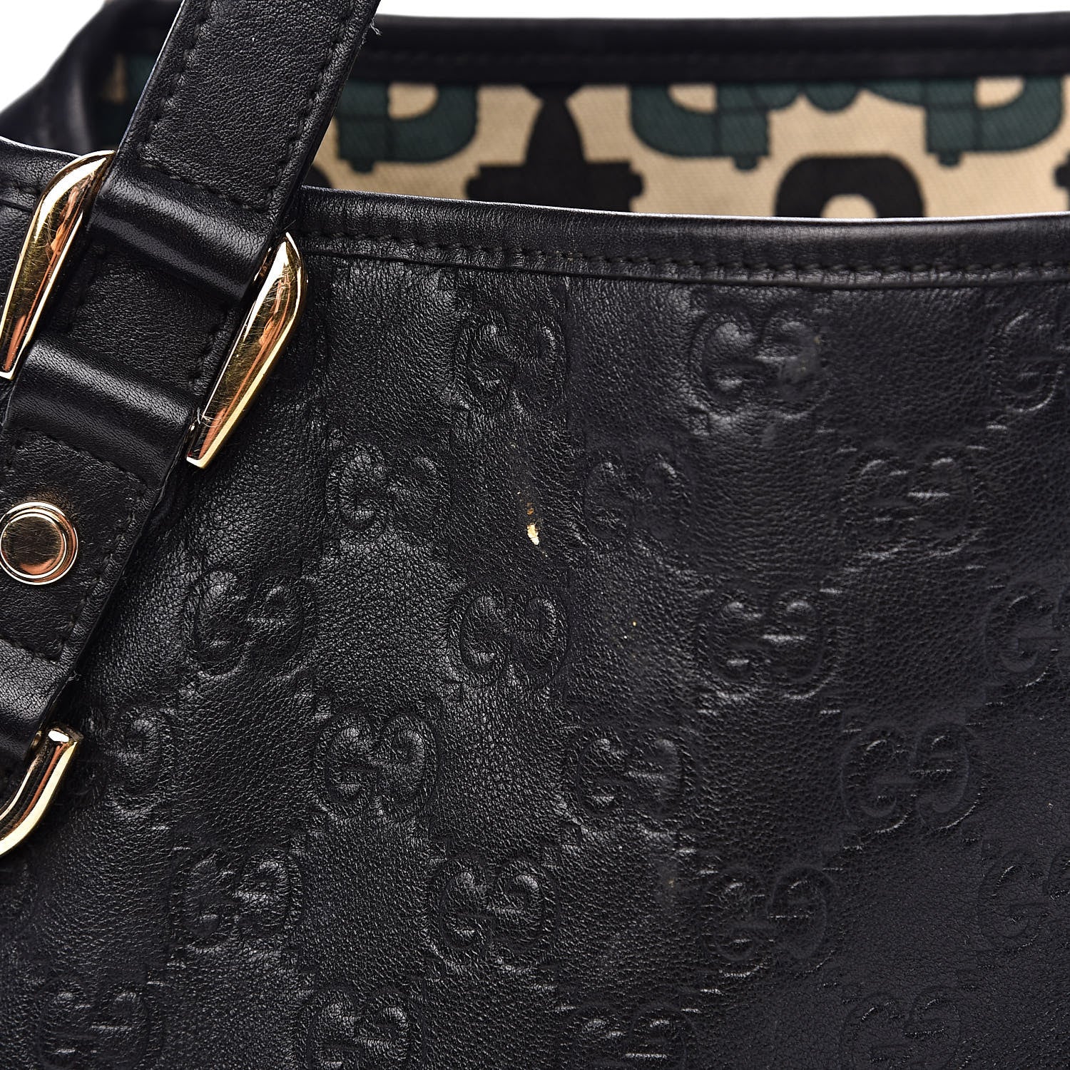 Gucci Guccissima Medium Abbey Shoulder Bag Black 12 of 16