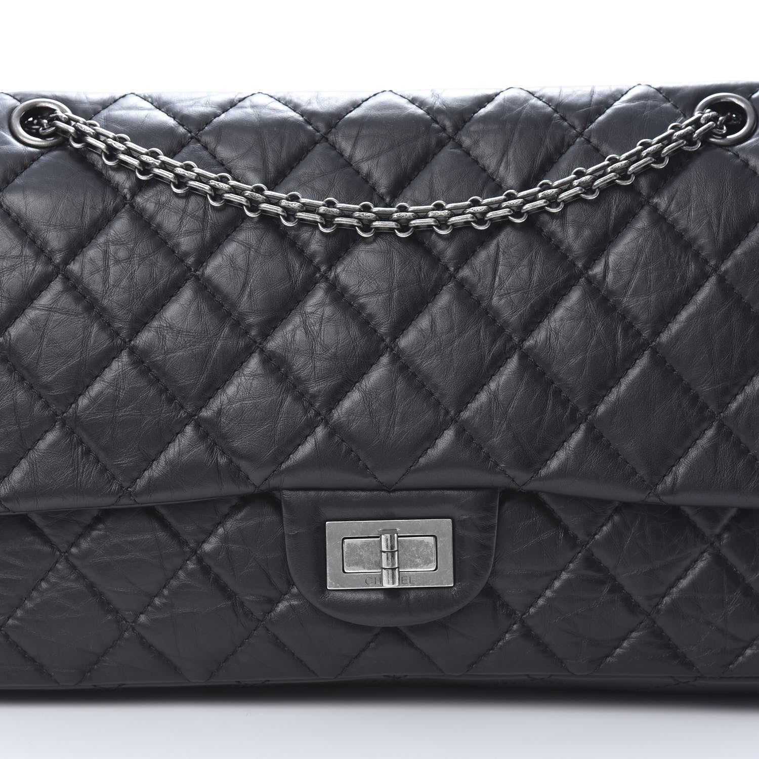 Chanel Aged Calfskin Quilted 2.55 Reissue 227 Flap Black 8 of 13