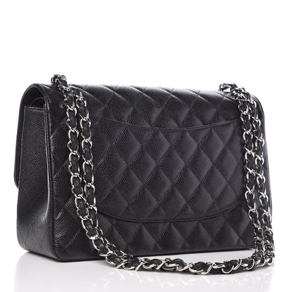 Chanel Caviar Quilted Jumbo Double Flap Black 3 of 10