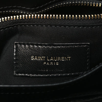 Saint Laurent Calfskin Y Quilted Monogram Toy Loulou Crossbody Bag Black 6 of 9
