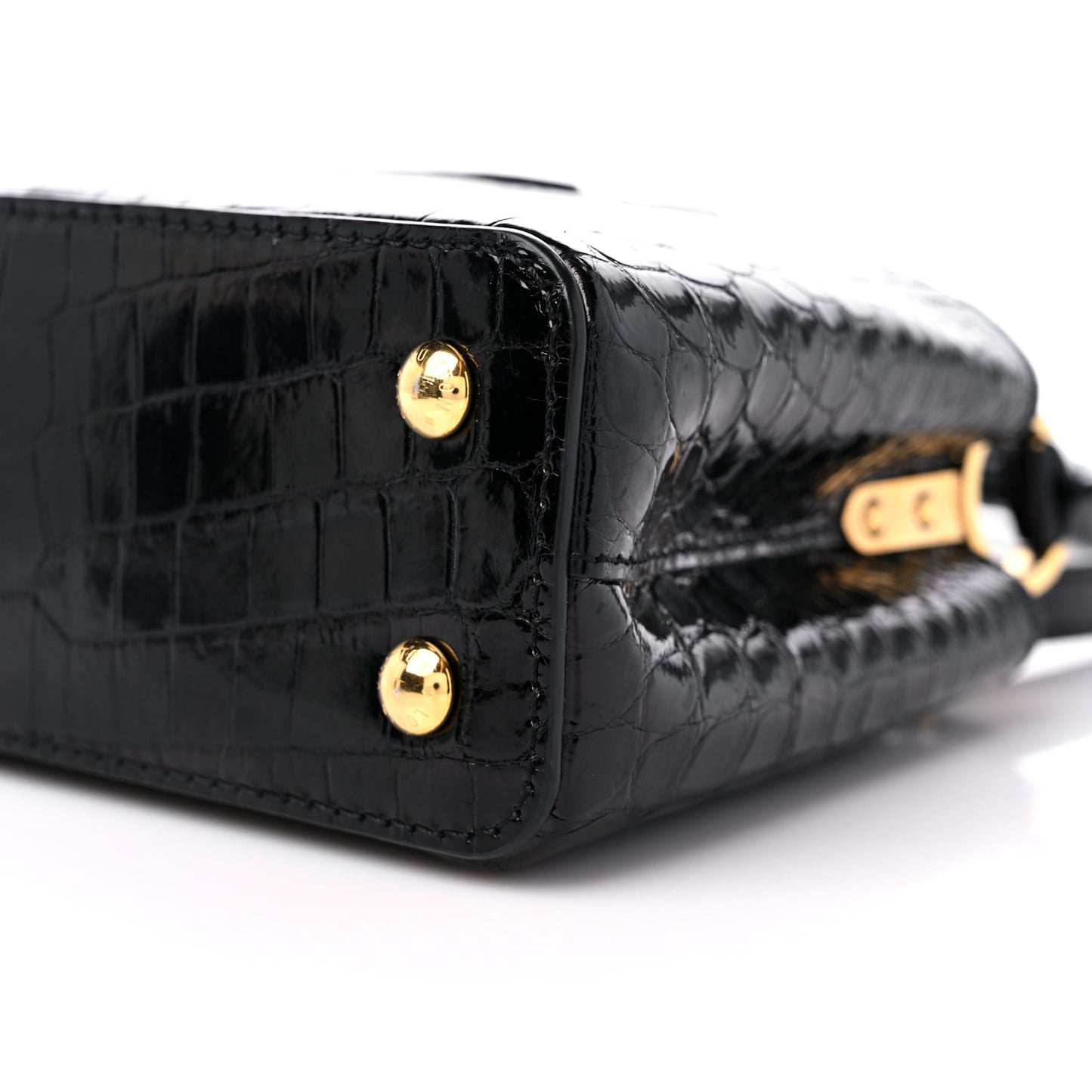 Crocodile Mini Capucines Black