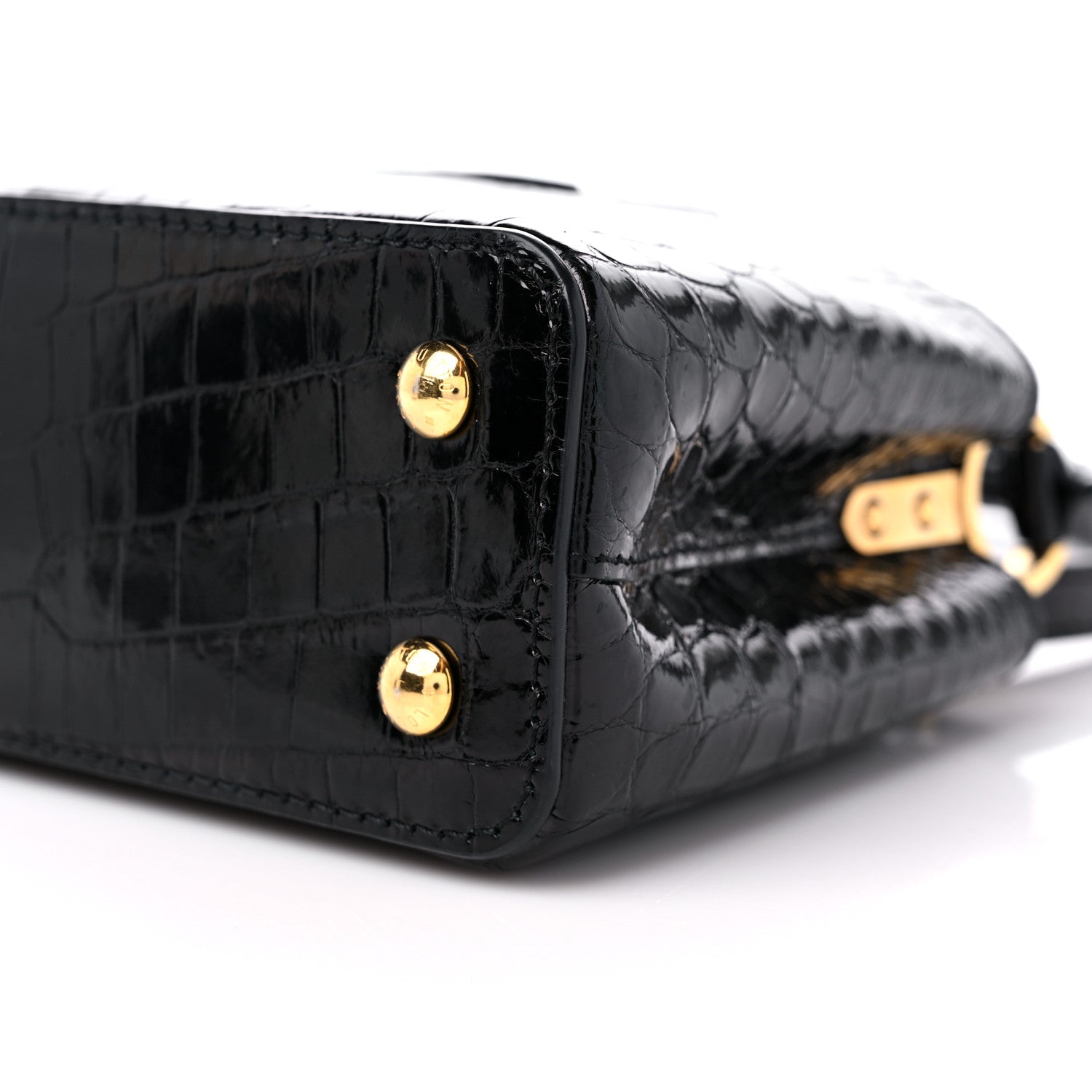 Louis Vuitton Crocodile Mini Capucines Black 8 of 11
