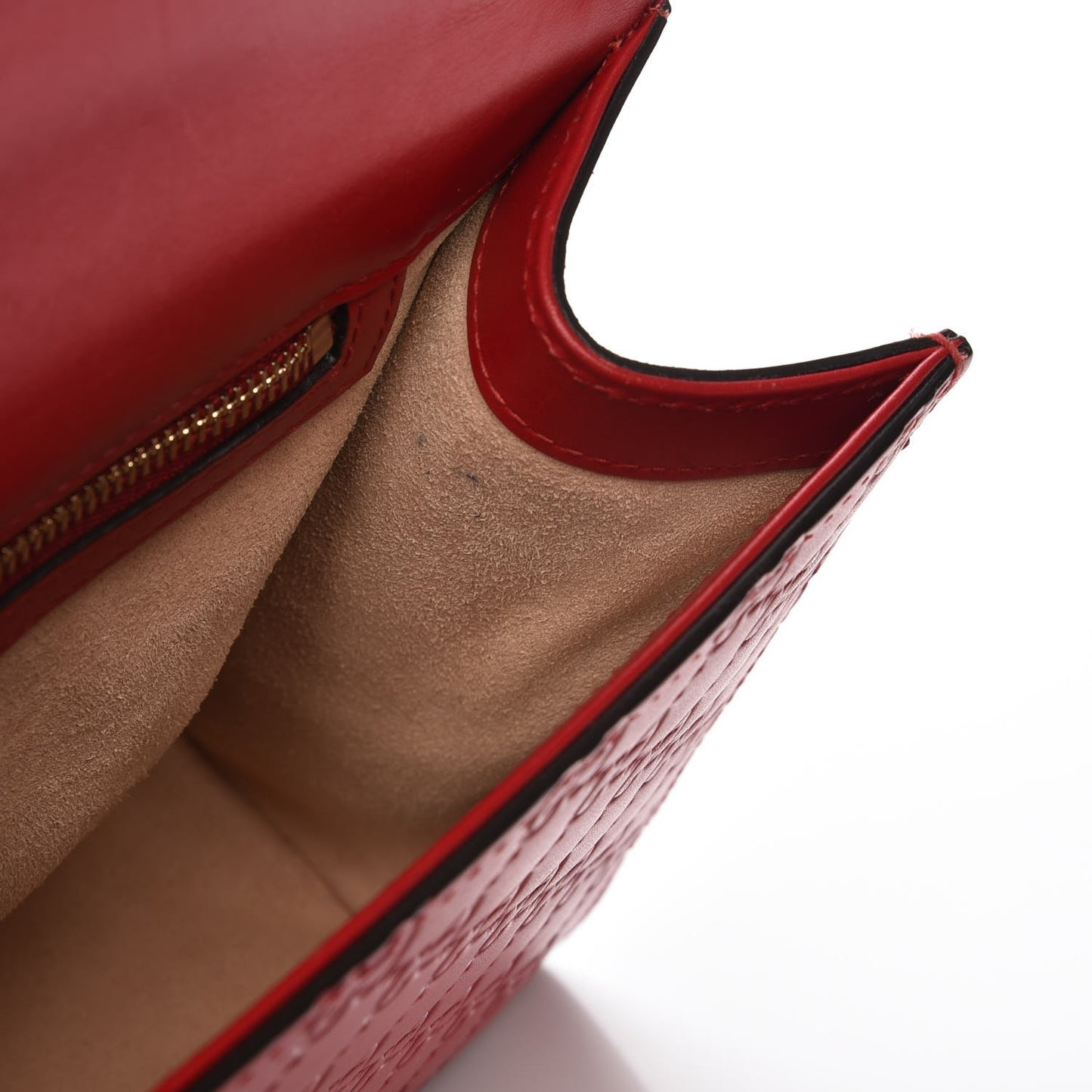 Guccissima Medium Padlock Shoulder Bag Hibiscus Red