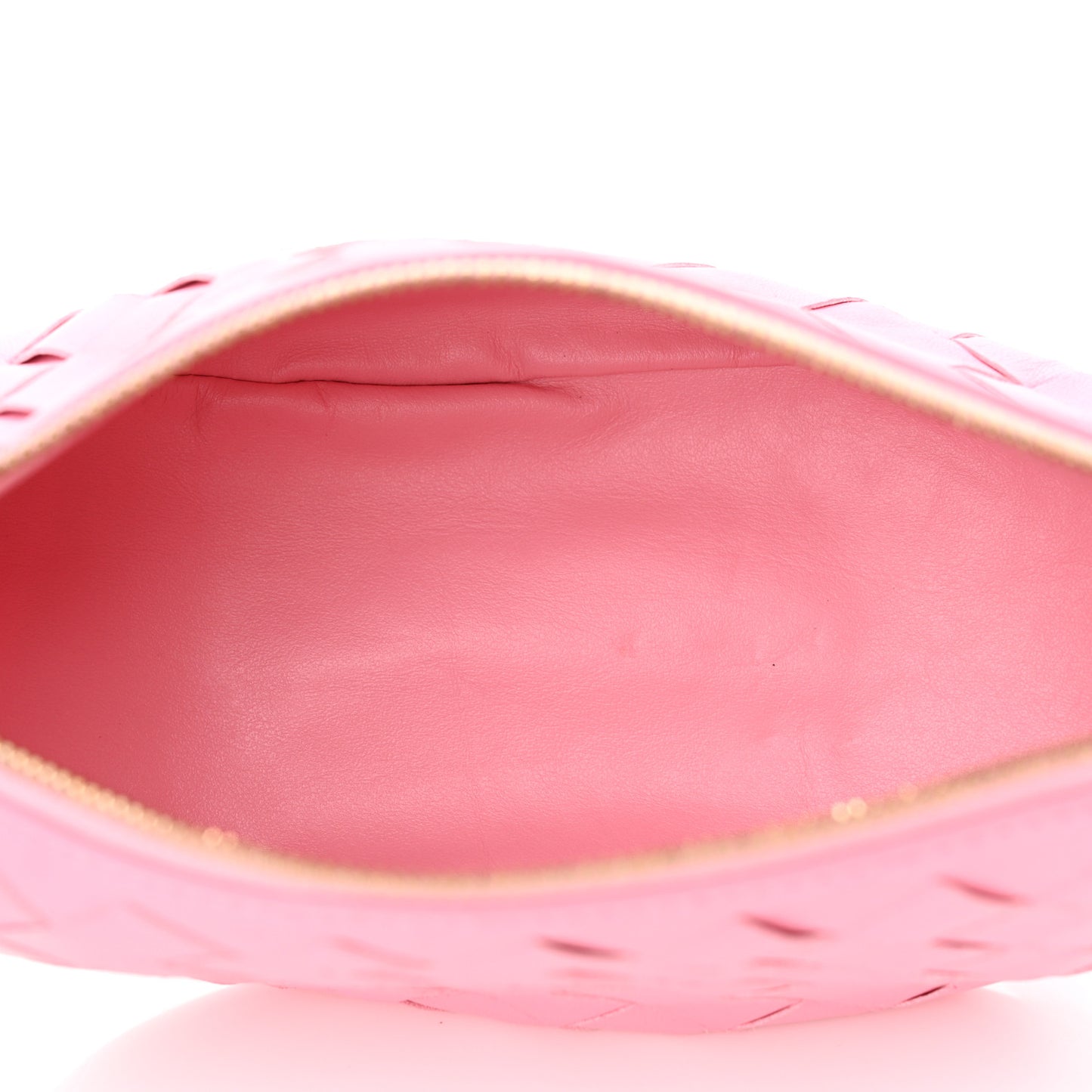 Nappa Intrecciato Half Moon Pouch On Strap Ribbon