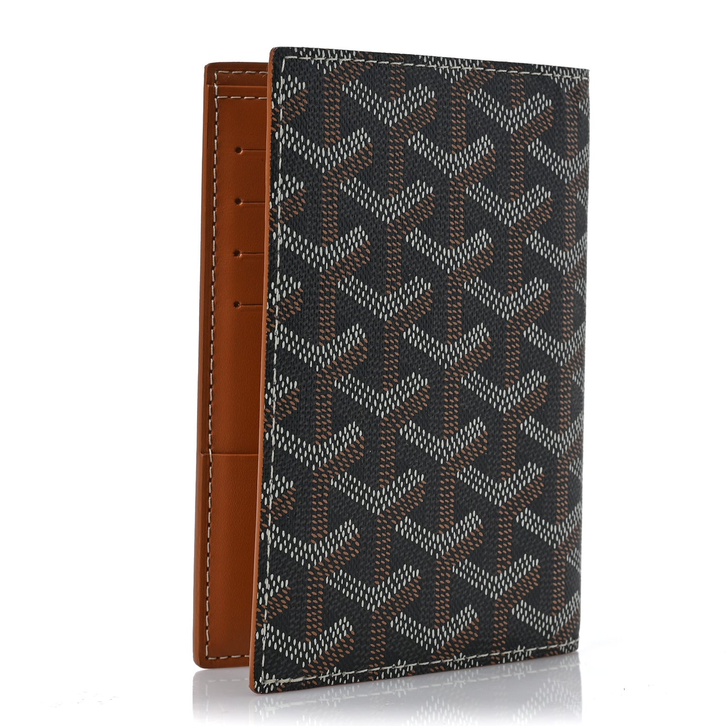 Goyardine Grenelle Passport Wallet Black Gold