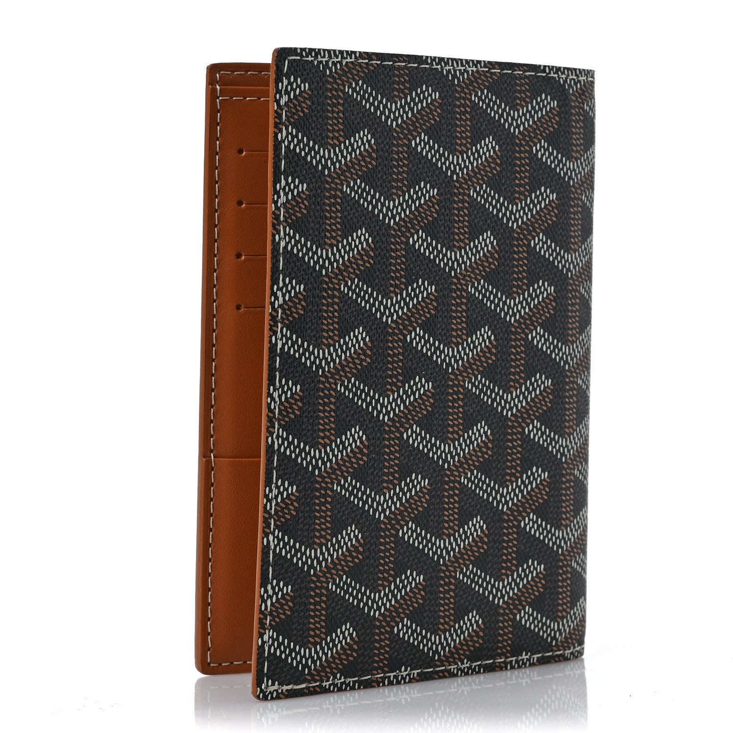 Goyard Goyardine Grenelle Passport Wallet Black Gold 3 of 6